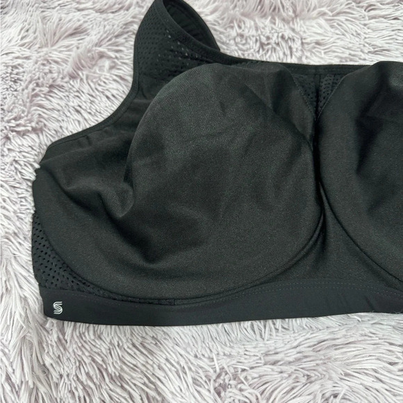 Glamorise Women's Plus Size Hi-Impact black  Sports Bra underwire 44H - Picture 9 of 13